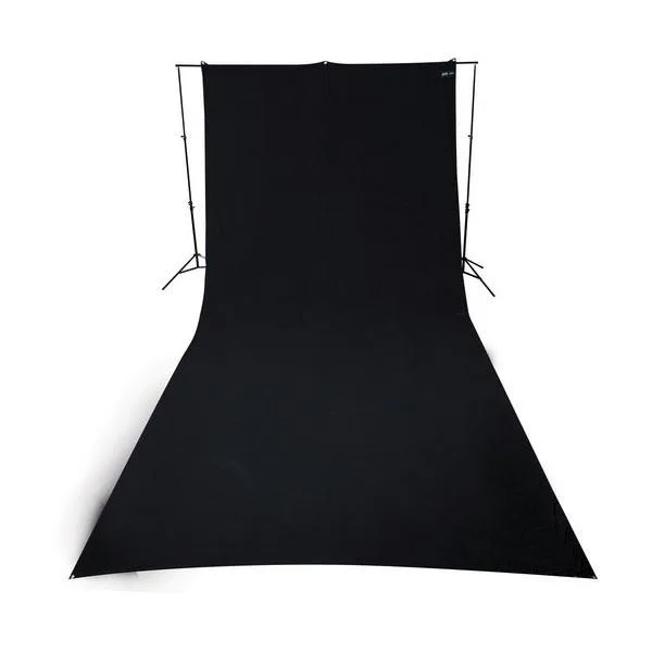 Westcott Westcott Wrinkle-Resistant Cotton Backdrop Rich Black 9 x 20 ft — product photo