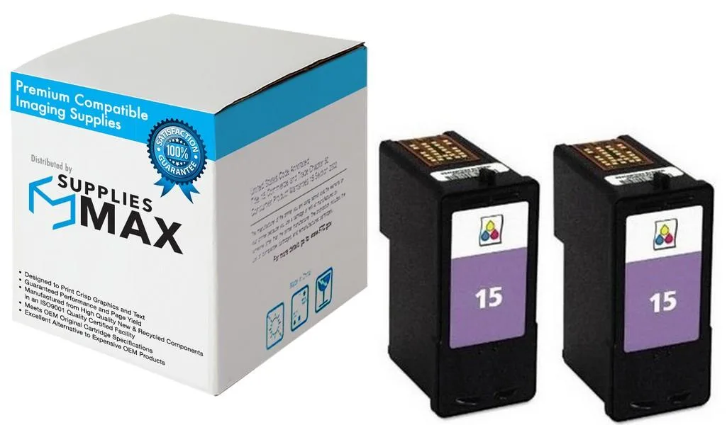 SuppliesMax SuppliesMax Remanufactured Inkjet Cartridge 2-Pack 150 Pages Lexmark 18C2100_2PK — product photo