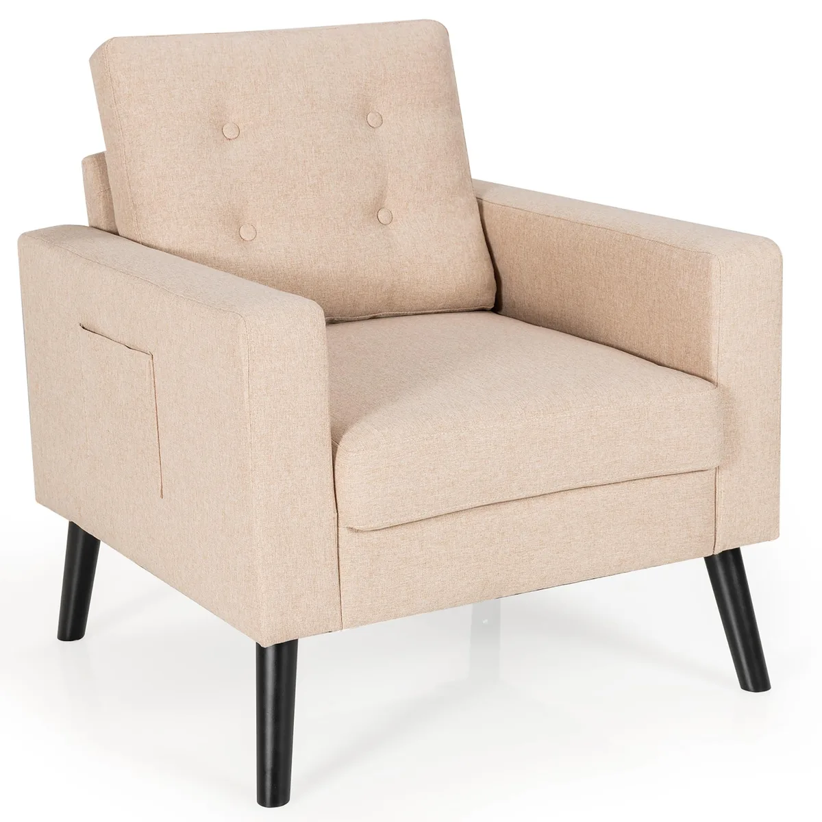 Costway Costway Modern Accent Armchair Beige — product photo