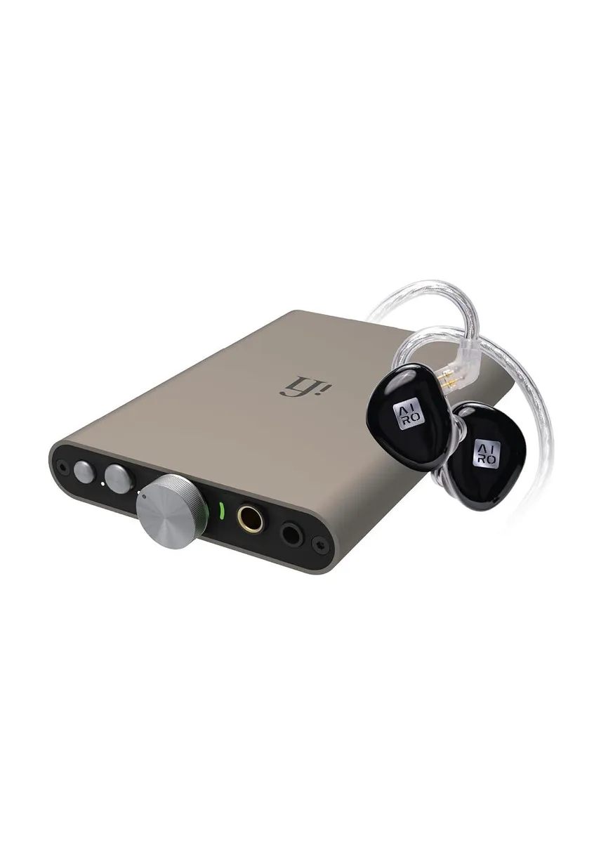 LORDWORLD LORDWORLD hip-dac 3 Titanium Shadow DAC &amp; AIRO Astra Earphones Bundle streaming audio — product photo