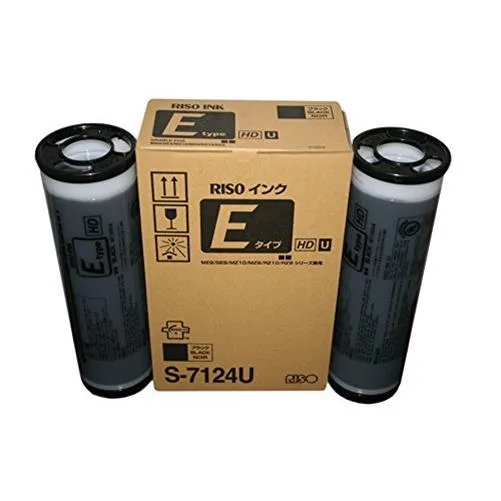 Two new black ink cartridges in sealed packaging