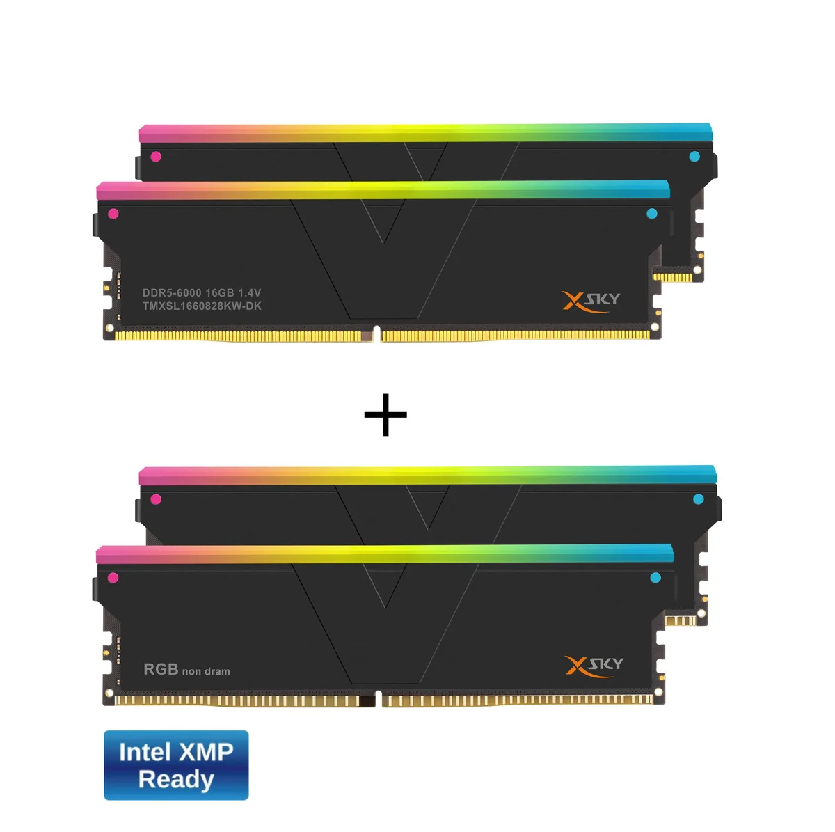 V-color V-color Manta XSky DDR5 32GB (2x16GB) 6000MHz CL28 SCC 2+2 Kit desktop RAM — product photo