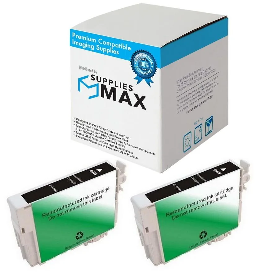 SuppliesMax SuppliesMax Remanufactured Black Inkjet 2 Pack (NO. 98) T098120-D2 — product photo