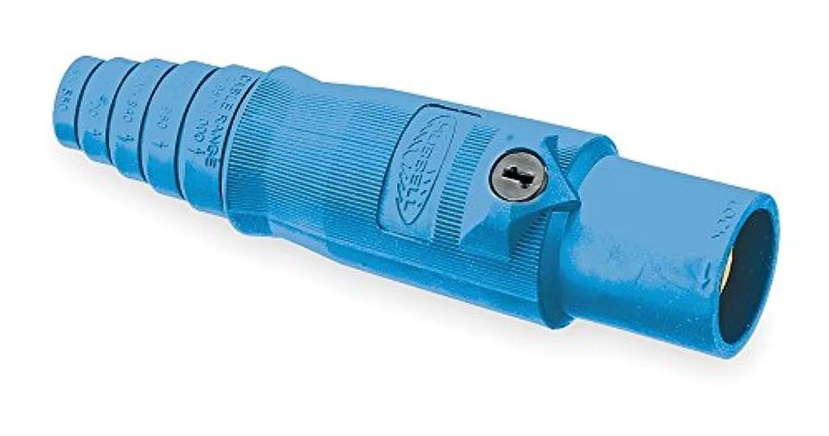 Hubbell Incorporated Hubbell Incorporated HBL400MBL straight blade plug 400 amp 600 VAC 250 VDC blue — product photo