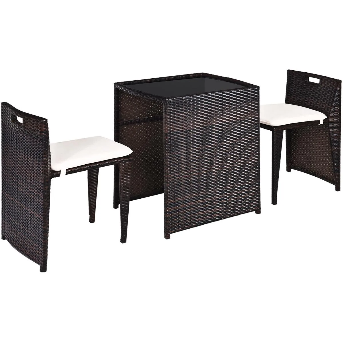 SlickBlue SlickBlue 3-Piece Cushioned Wicker Patio Set No Assembly — product photo