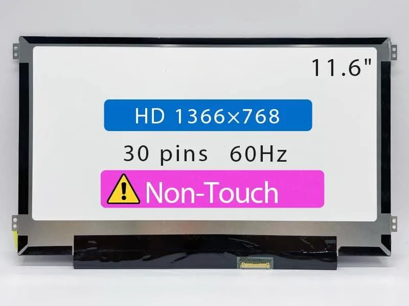 NUOLAISUN NUOLAISUN 11.6" HD 1366x768 Non-Touch 30-pin Screen — product photo