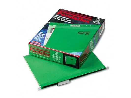 TOPS TOPS 415215BGR Reinforced Hanging Folders Letter Bright Green 25/Box — product photo