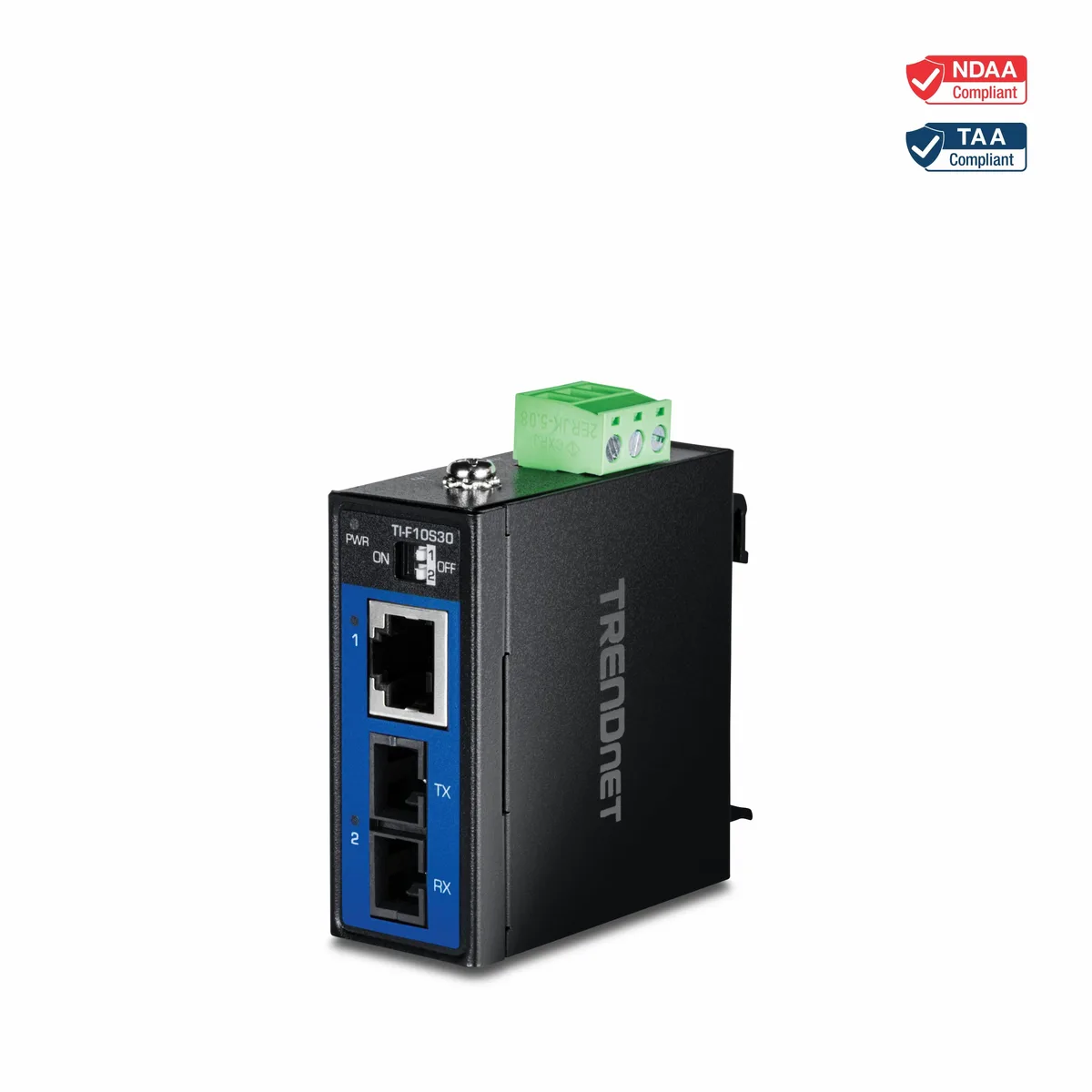 TRENDnet TRENDnet TI-F10S30 Industrial 100Base-FX Single-Mode SC Fiber Converter 30 km — product photo