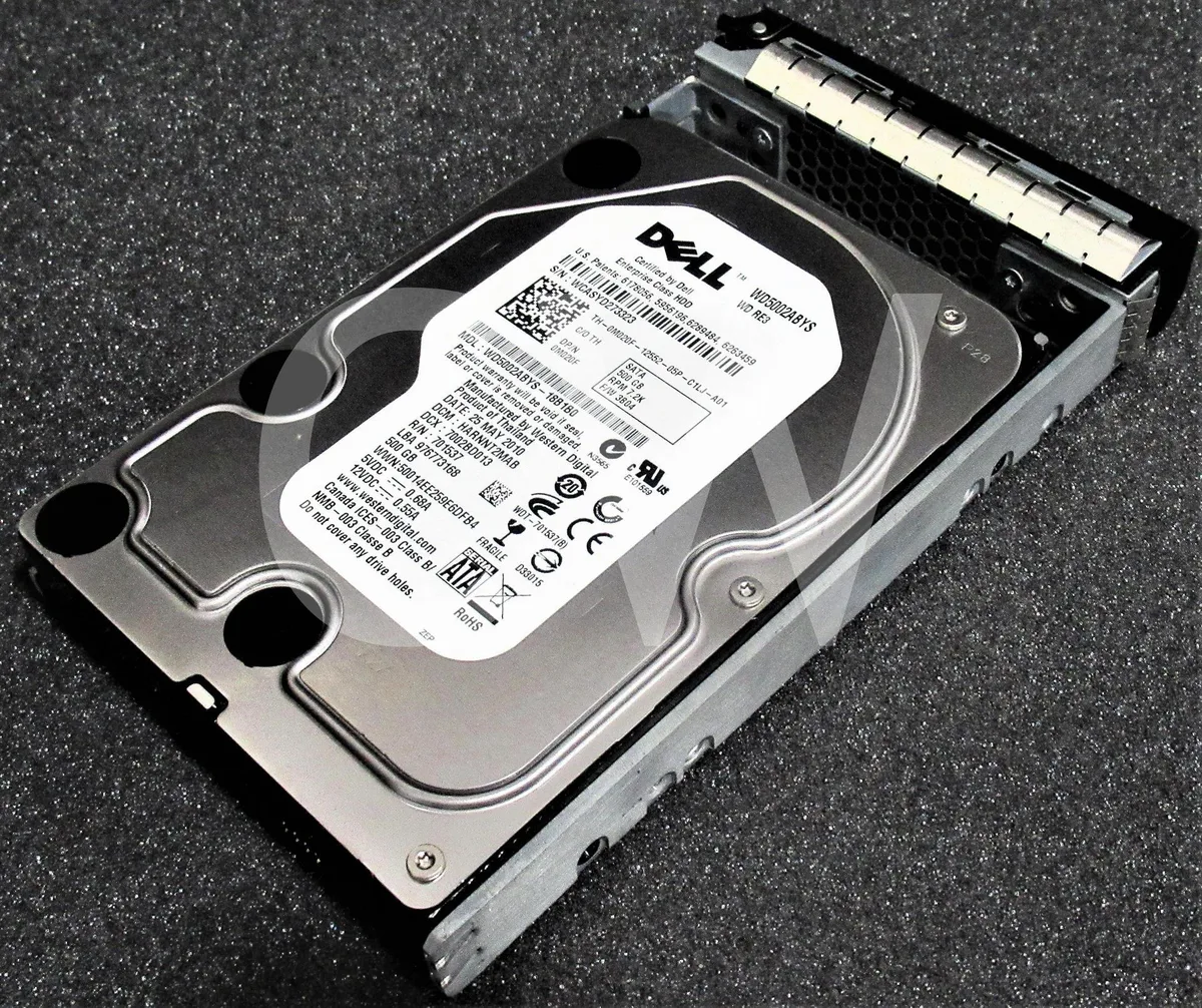 DELL DELL M020F 0M020F WD5002ABYS 500GB 7200RPM 3.5" SATA internal hard drive — product photo
