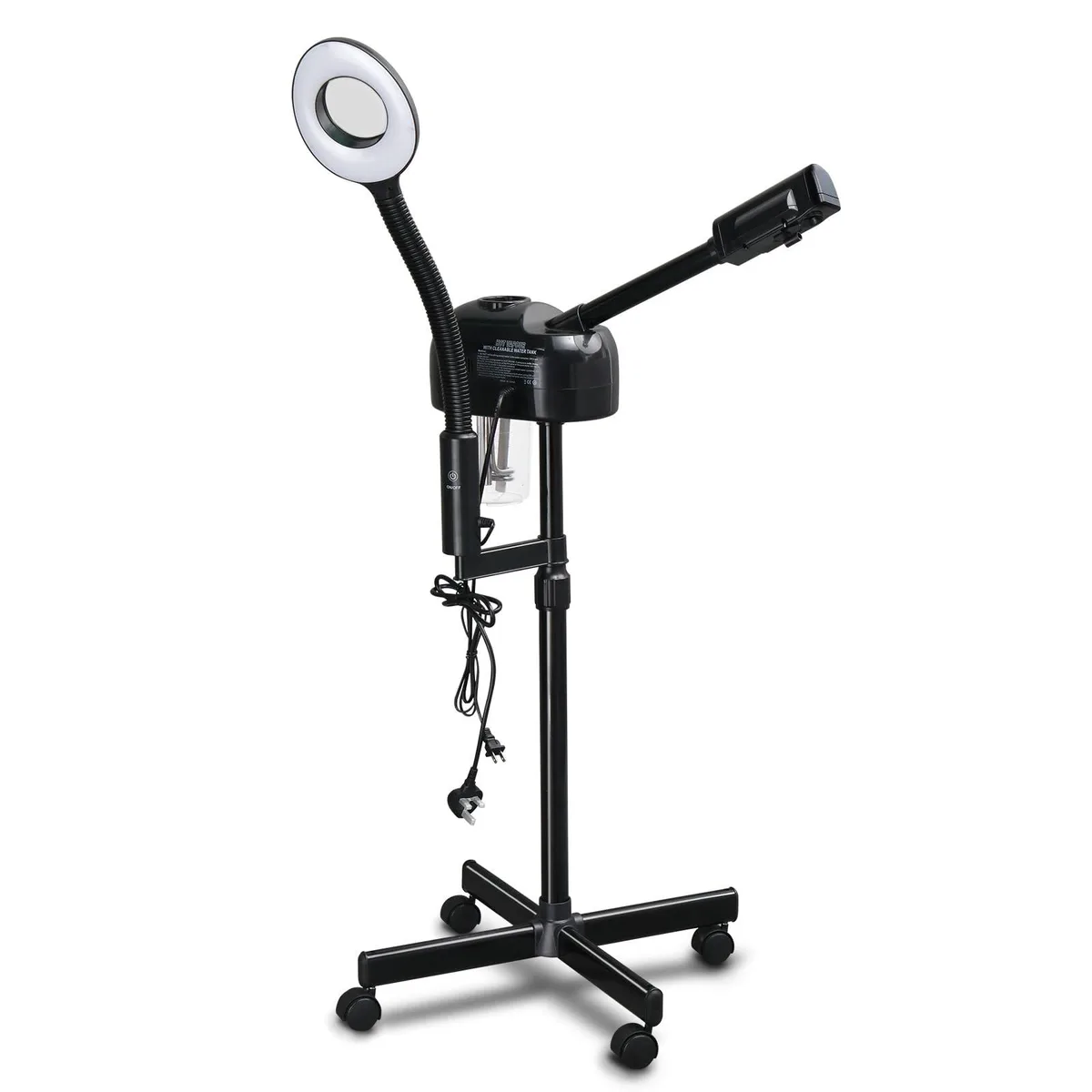  Rpuzonier 2-in-1 Facial Steamer with 3X Magnifying Lamp, Black — product photo