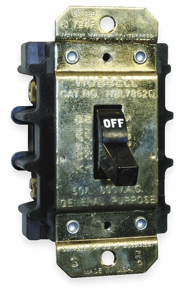 Hubbell Incorporated Hubbell Incorporated HBL7853D Manual Motor Switch 50 A 3 P 3 Phase video accessory — product photo