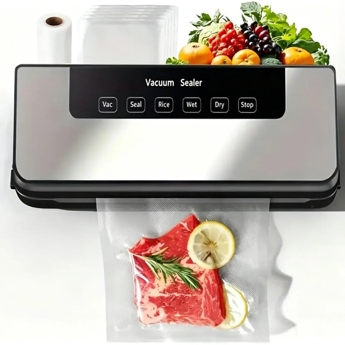  HDView Food-Sealer vacuum sealer 75KPA 30 bags Silver — product photo