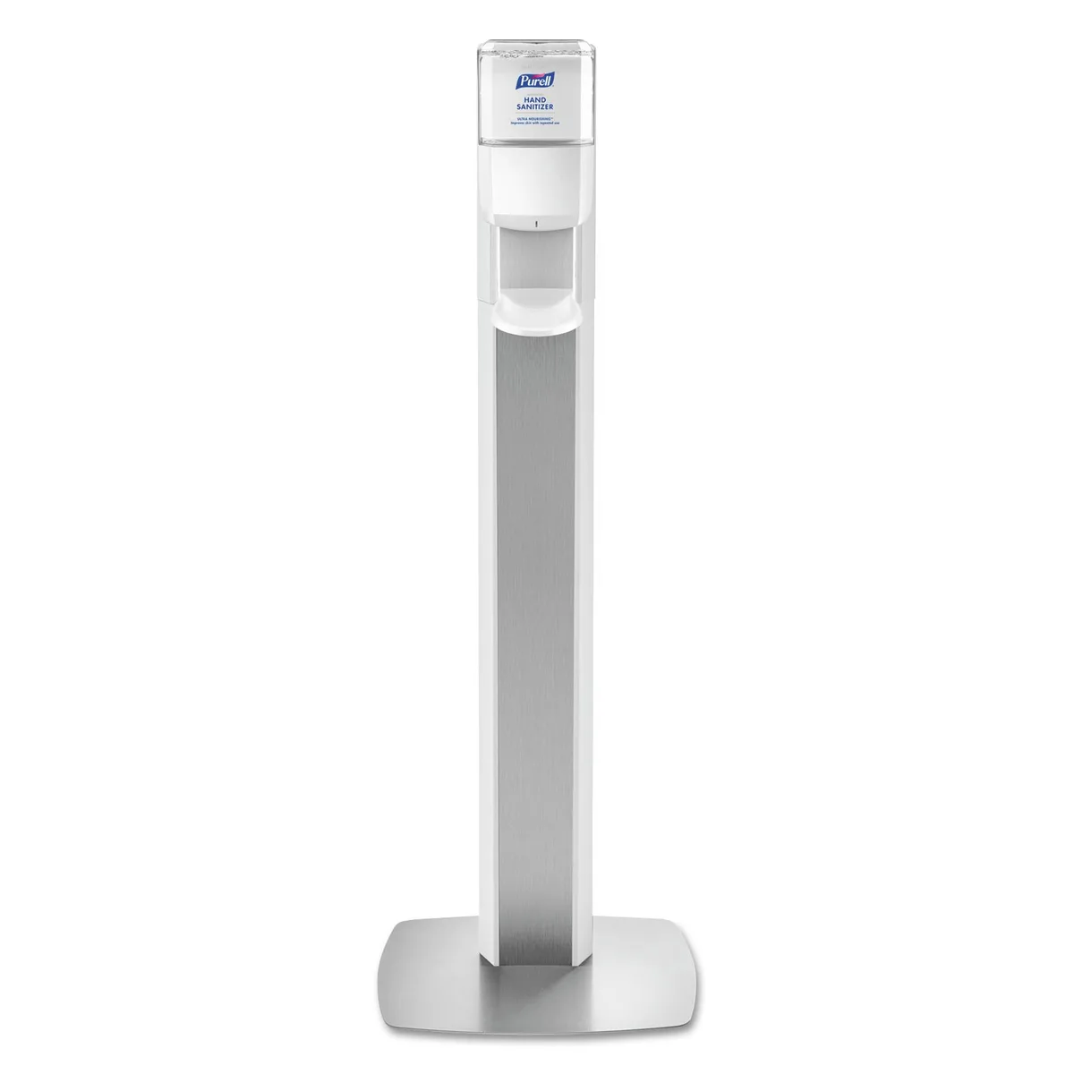 GOJO GOJO PURELL Messenger ES6 Floor Stand 1200 mL Silver/White 7306DSSLV — product photo