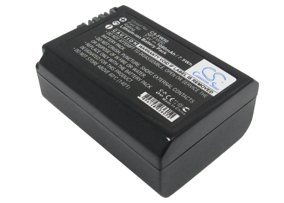  Cameron Sino NP-FW50 1080mAh 7.4V camera battery — product photo