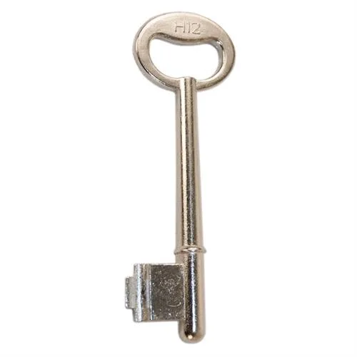 Polished chrome skeleton key for model 1200 mortise lock
