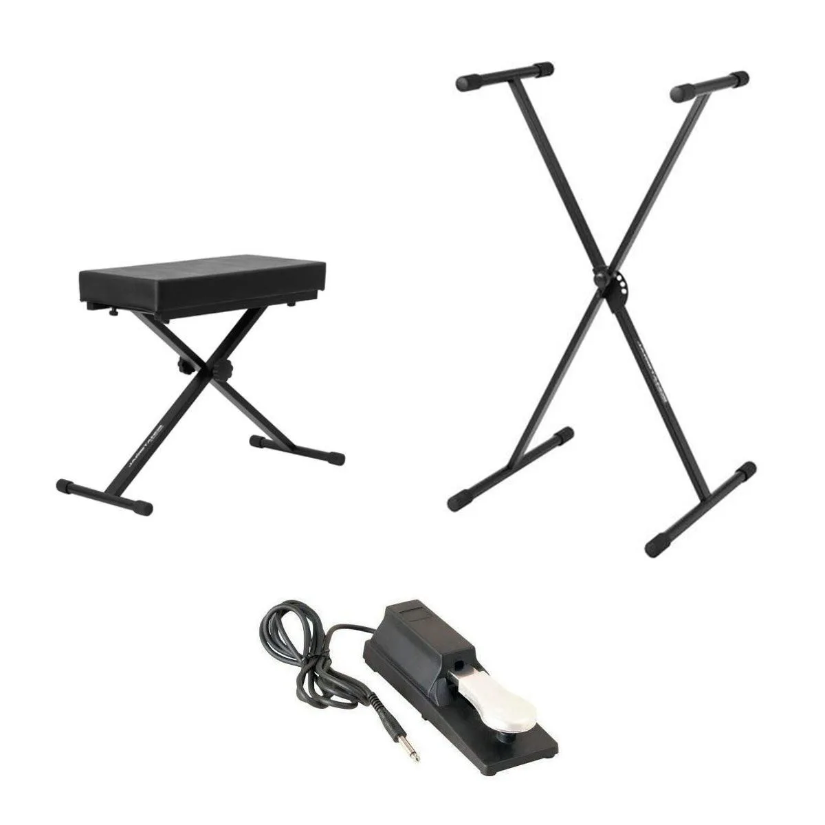 Ultimate Support Systems Ultimate Support Systems JS-XS300 Stand with JS-MB100 Bench and On-Stage KSP100 Pedal — product photo