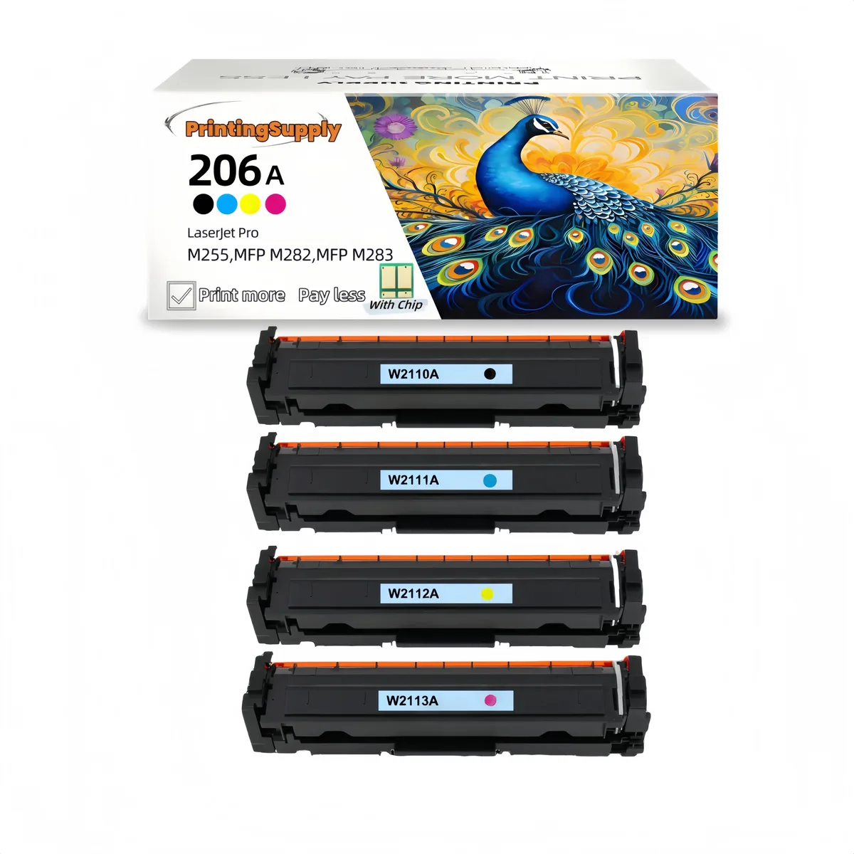 Ninestar Technology Ninestar Technology 206A 4 Pack Toner Cartridge (Black Cyan Magenta Yellow) — product photo