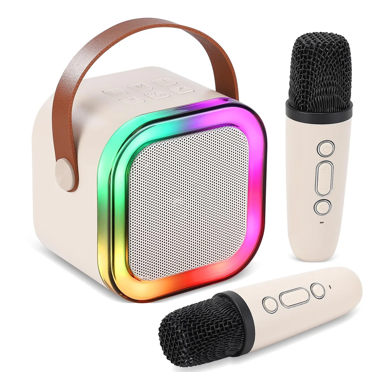 ZhiHeYongLi K12 Mini Karaoke Machine Beige — product photo