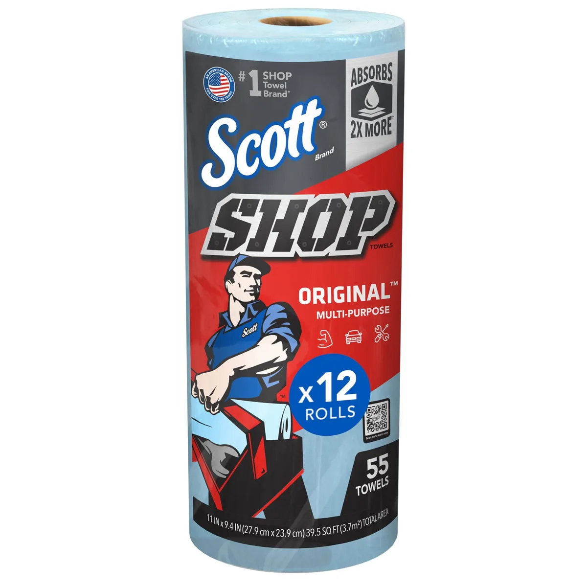  Scott 75147 Paper Towels Blue 9.4x11 12 Rolls 55 Sheets 660 Total — product photo