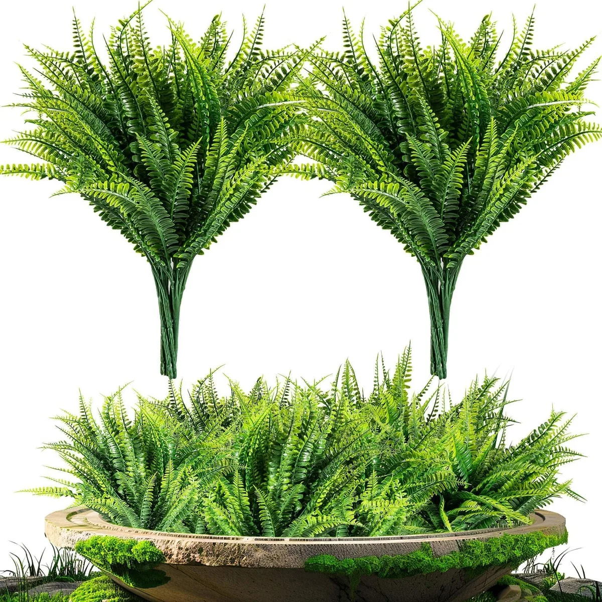  Artificial Boston Fern Stems 10 Pcs 12.6-15.7in — product photo