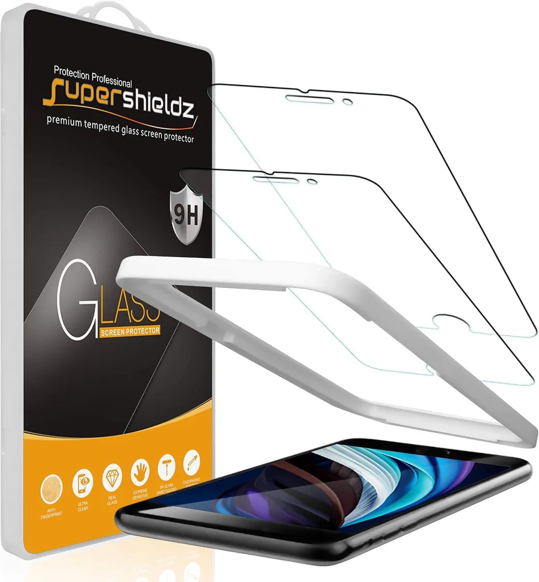 NuoTo NuoTo Tempered Glass Screen Protector 2 Pack for iPhone SE 2022 2020 8 7 4.7 Inch — product photo