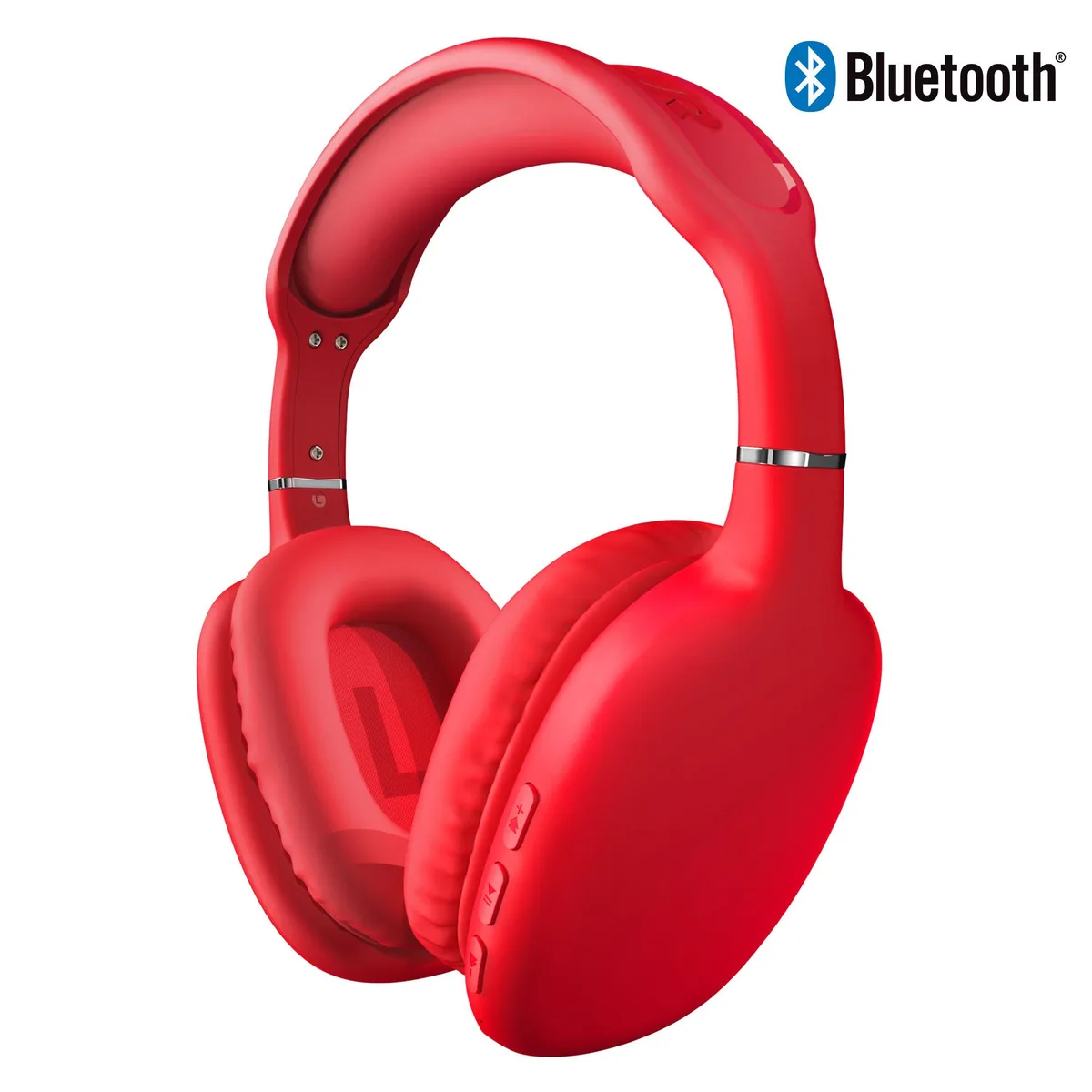 HyperGear HyperGear VIBE Wireless Bluetooth Headphones Red 40mm 10hrs 7.09oz — product photo