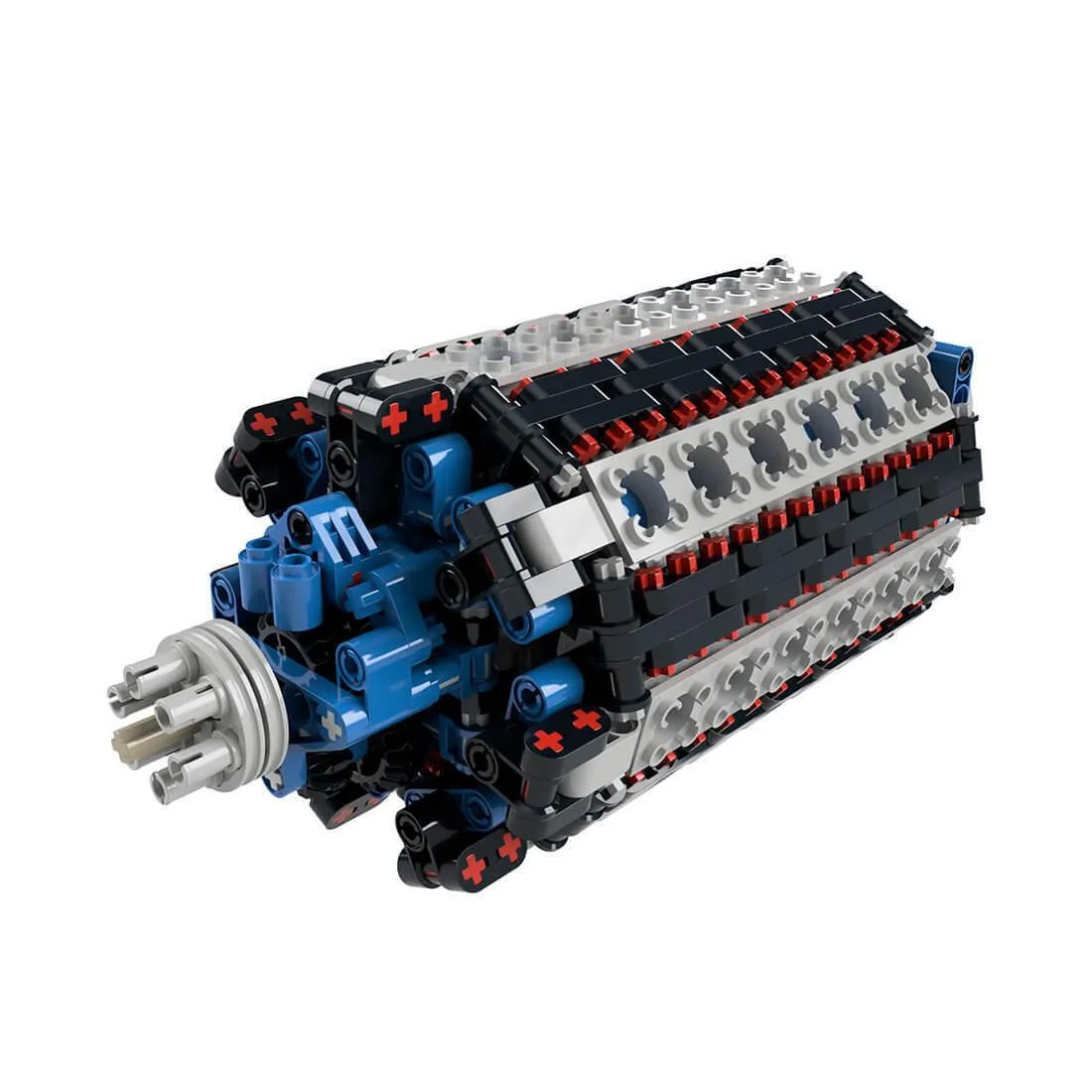 ZITIANYOUBUILD ZITIANYOUBUILD MOC-164609 42 Cylinder Radial Engine R-2160 Tornado 691 Parts — product photo
