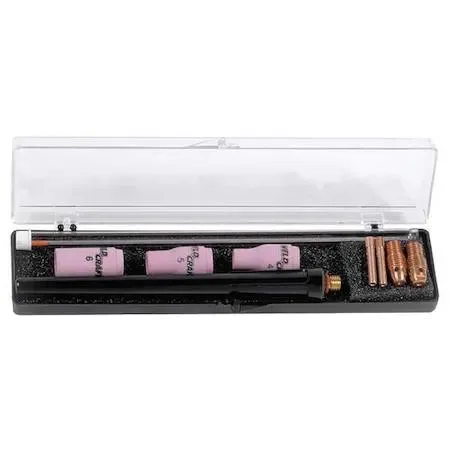 Miller Weldcraft AK1C TIG accessory kit with nozzles, collets and ceriated tungsten electrodes