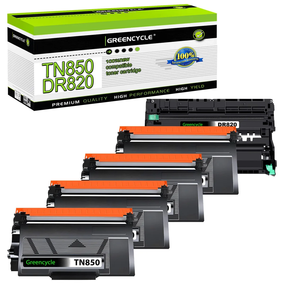 GREENCYCLE GREENCYCLE TN850 DR820 4 toner 1 drum set — product photo