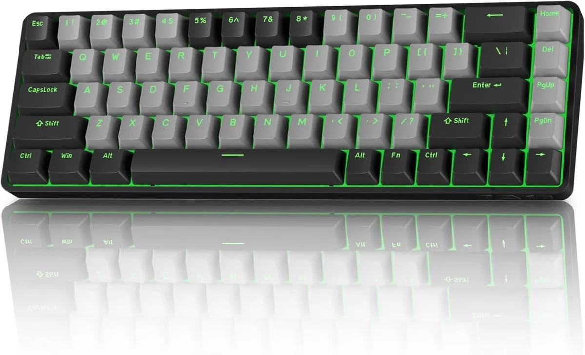 usbroway usbroway TMKB T68 65% Tri-Mode Mechanical Gaming Keyboard Red Switch Black/Gray — product photo