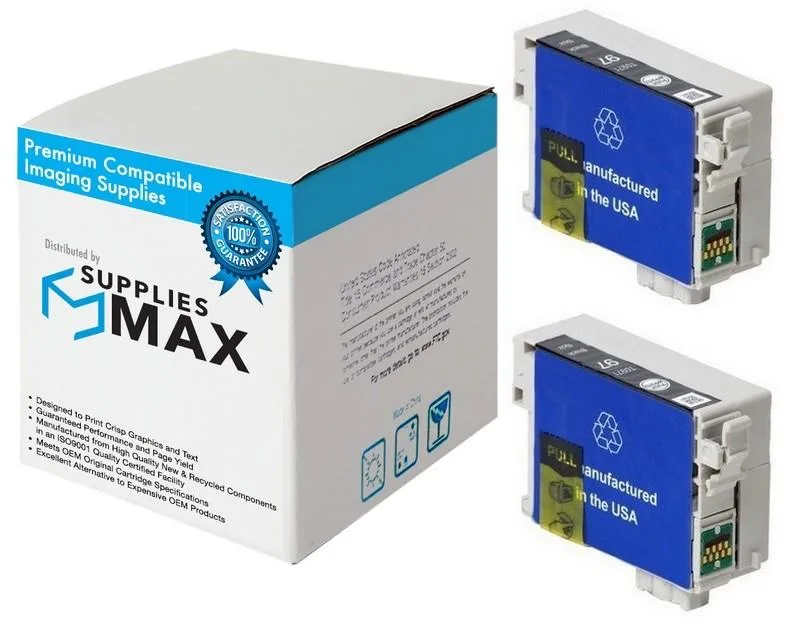 SuppliesMax SuppliesMax T097120-D2 Black Inkjet Cartridge 2 Pack 450 Pages — product photo