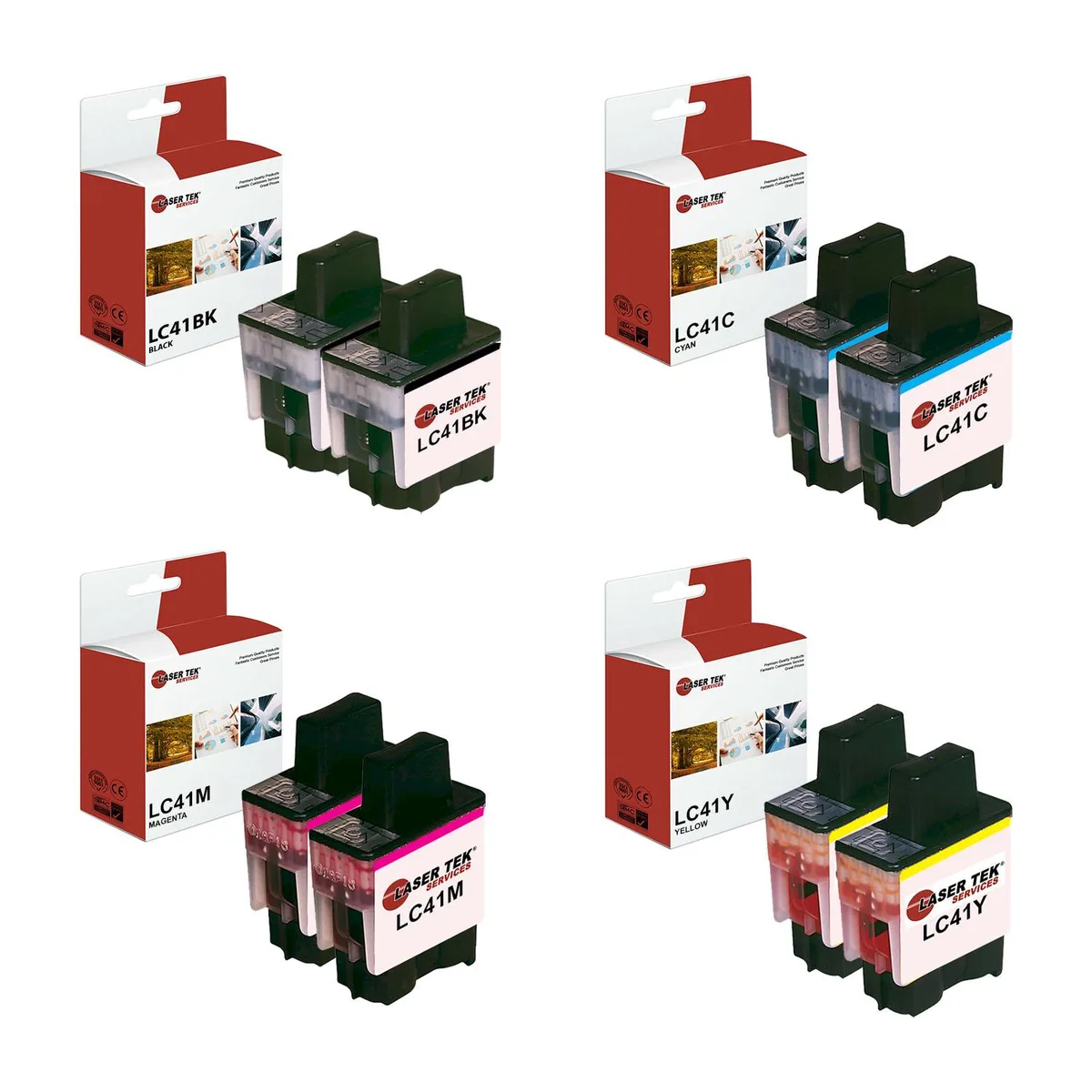 Laser Tek Services Laser Tek Services LC-41 8-pack ink cartridges — product photo
