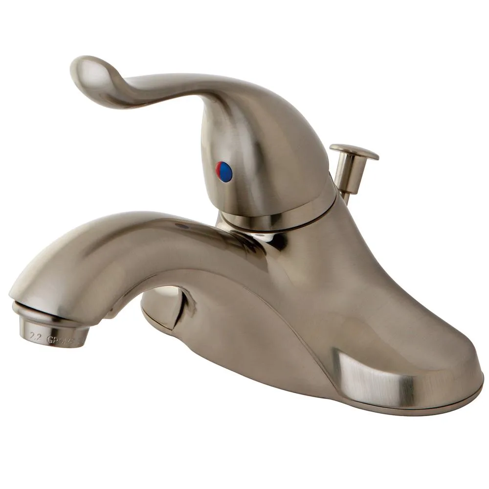 Single-handle centreset bath faucet brushed nickel finish
