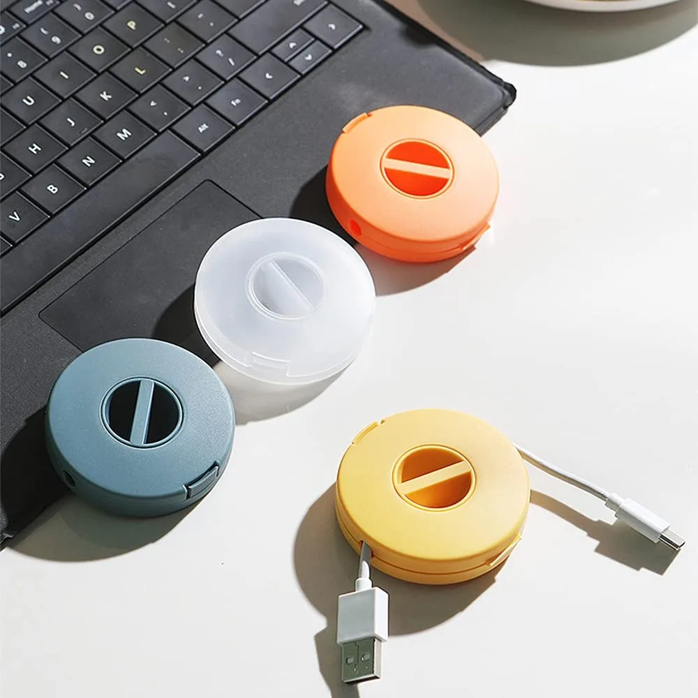  SITAKE Retractable Cord Organizer 4-Pack Round Self-Adhesive ABS 2.48 in — product photo