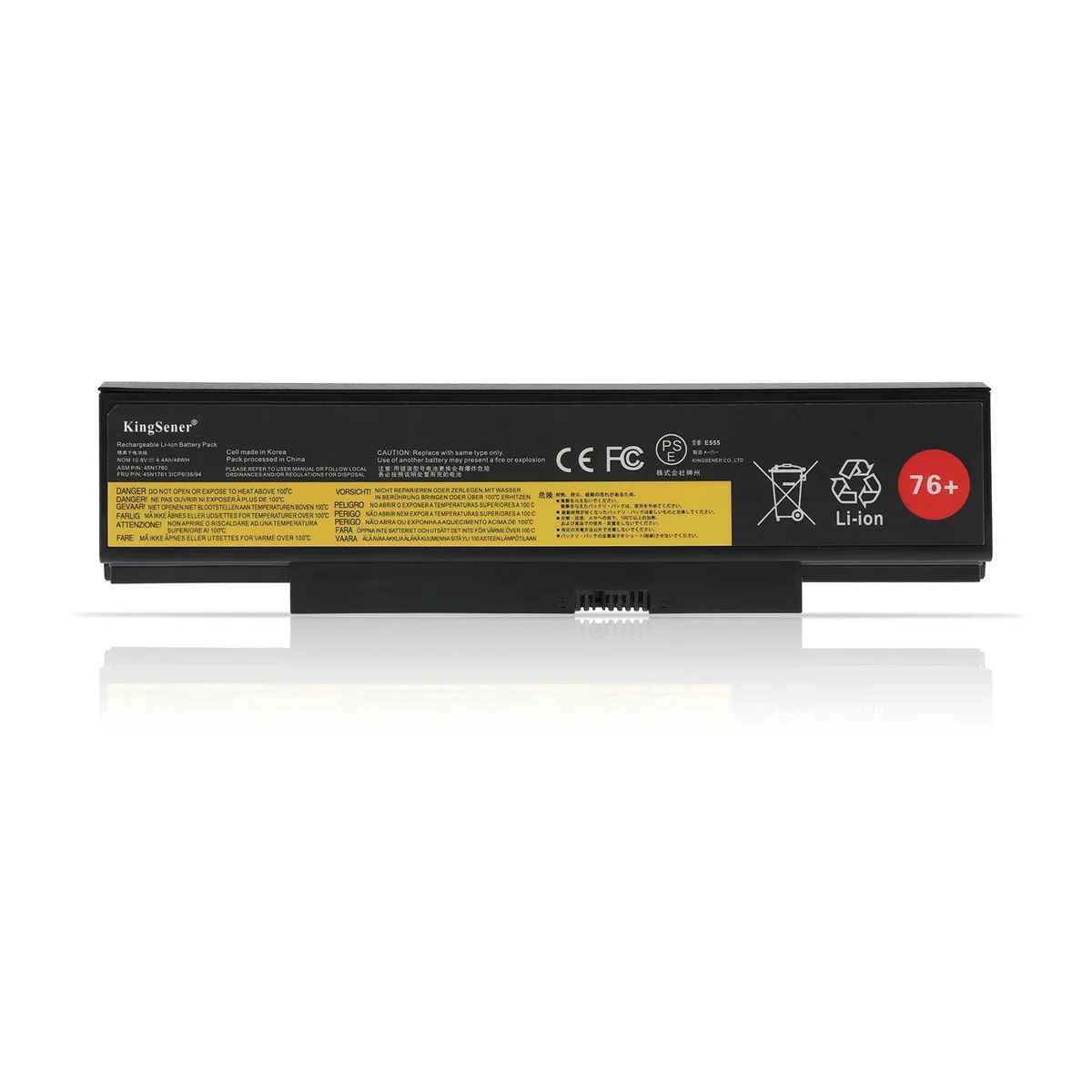 KingSener KingSener E555 laptop battery 10.8V 48WH for ThinkPad E550 E550C E560 E565C — product photo