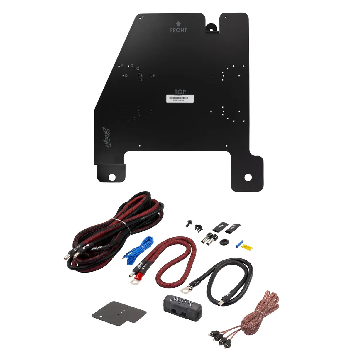 STINGER STINGER Passenger Side Amplifier Bracket & 8-Gauge Wiring Kit for Wrangler JKU 2011-2018 — product photo