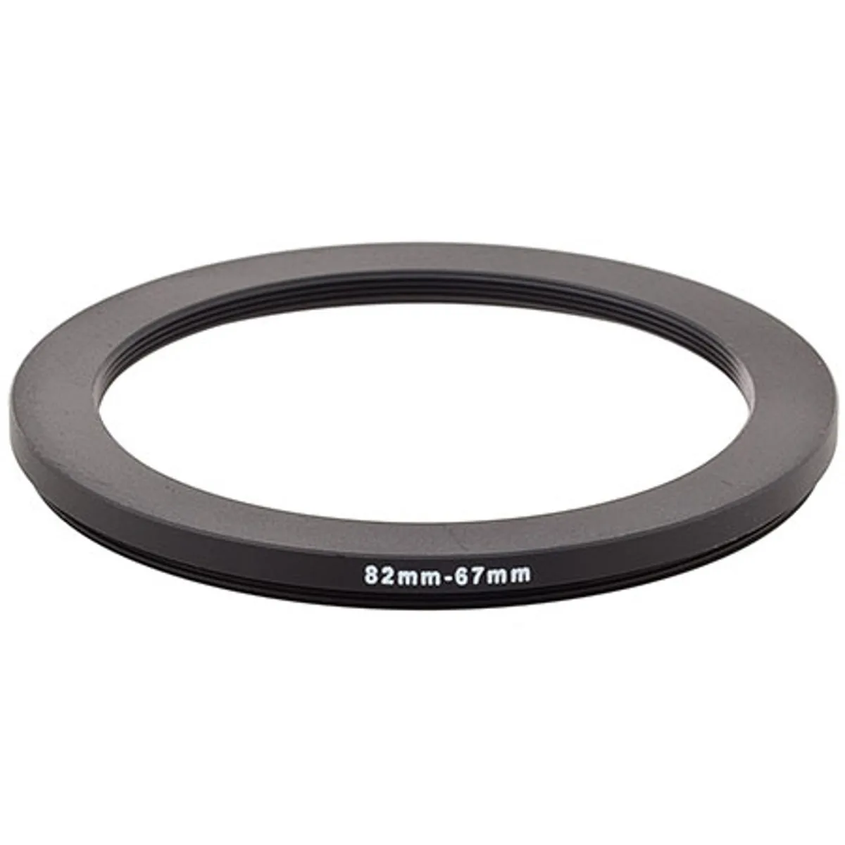 Thin black metal ring adapter 82mm to 67mm