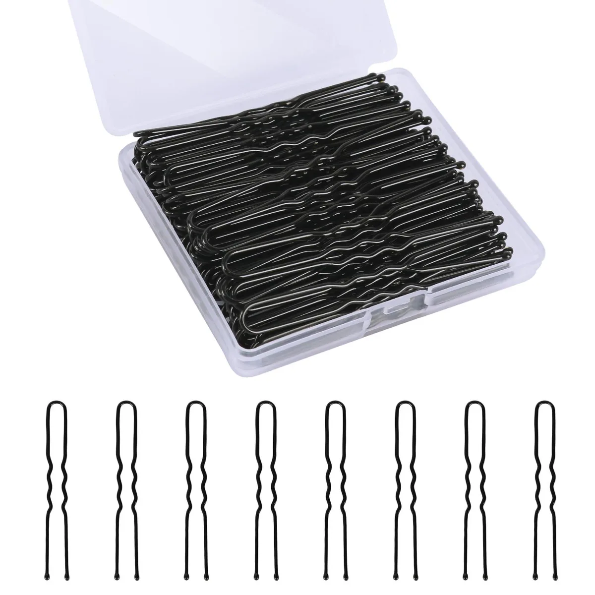  DySaLic 100 U-shaped hair pins 2.4inch black — product photo