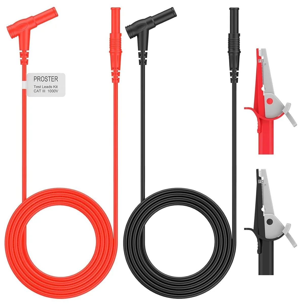 KEHIPI KEHIPI PST311 Banana to Alligator Clip Test Leads CATIII 1000V 10A 1m electrician tool — product photo