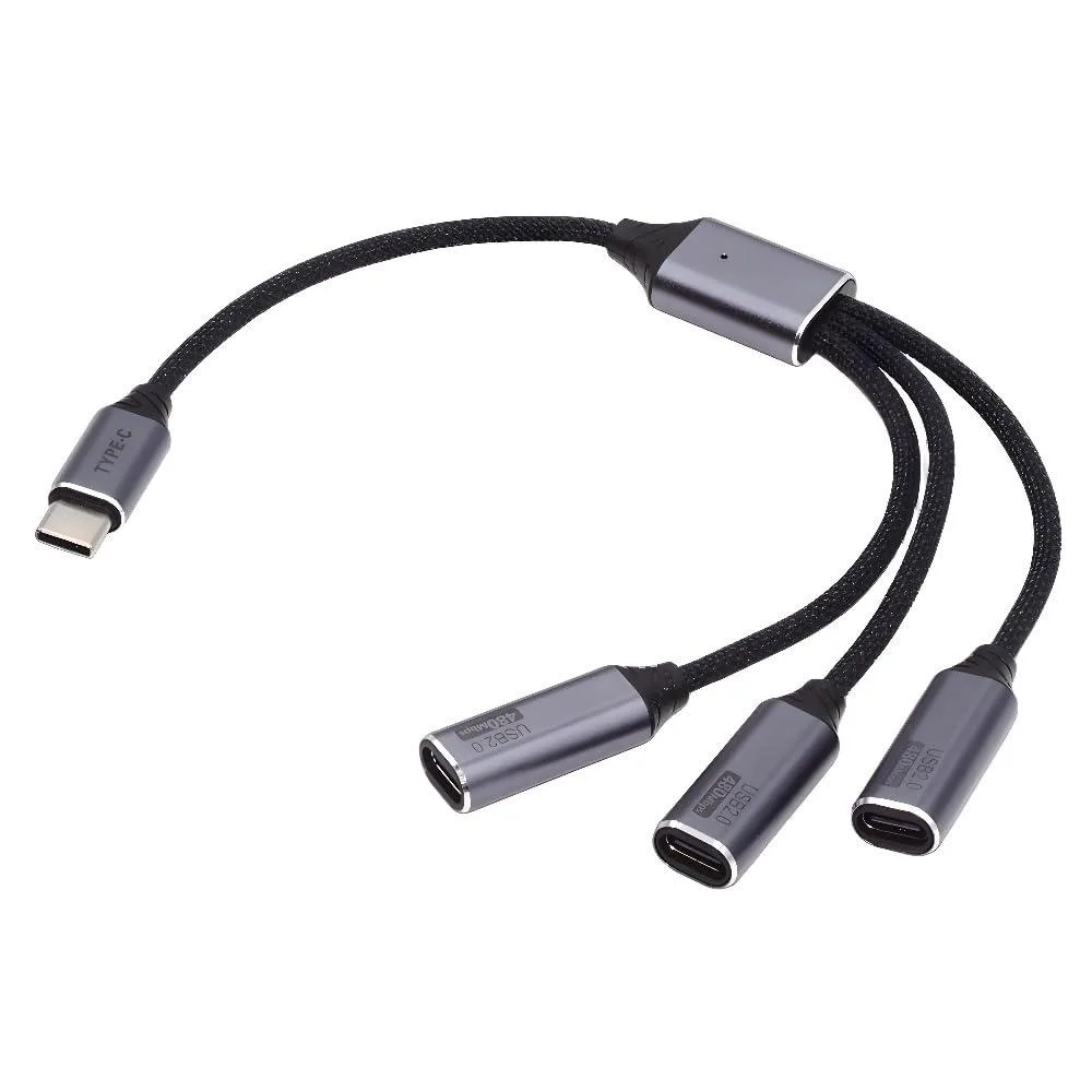 Fervit Fervit USB-C to 3-Port USB-C Hub Adapter 27cm Bus-Powered — product photo