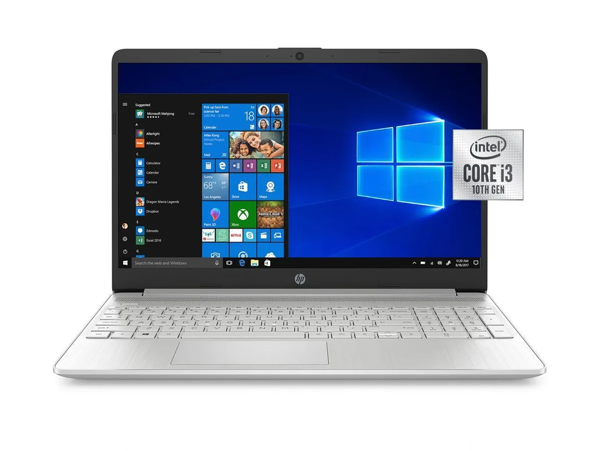 HP HP 15.6" laptop i3-1005G1 8GB 256GB SSD Windows 10 Silver — product photo