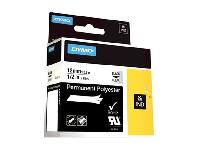 DYMO DYMO 622289 pos accessory .50" x 18 ft clear permanent polyester thermal transfer roll — product photo