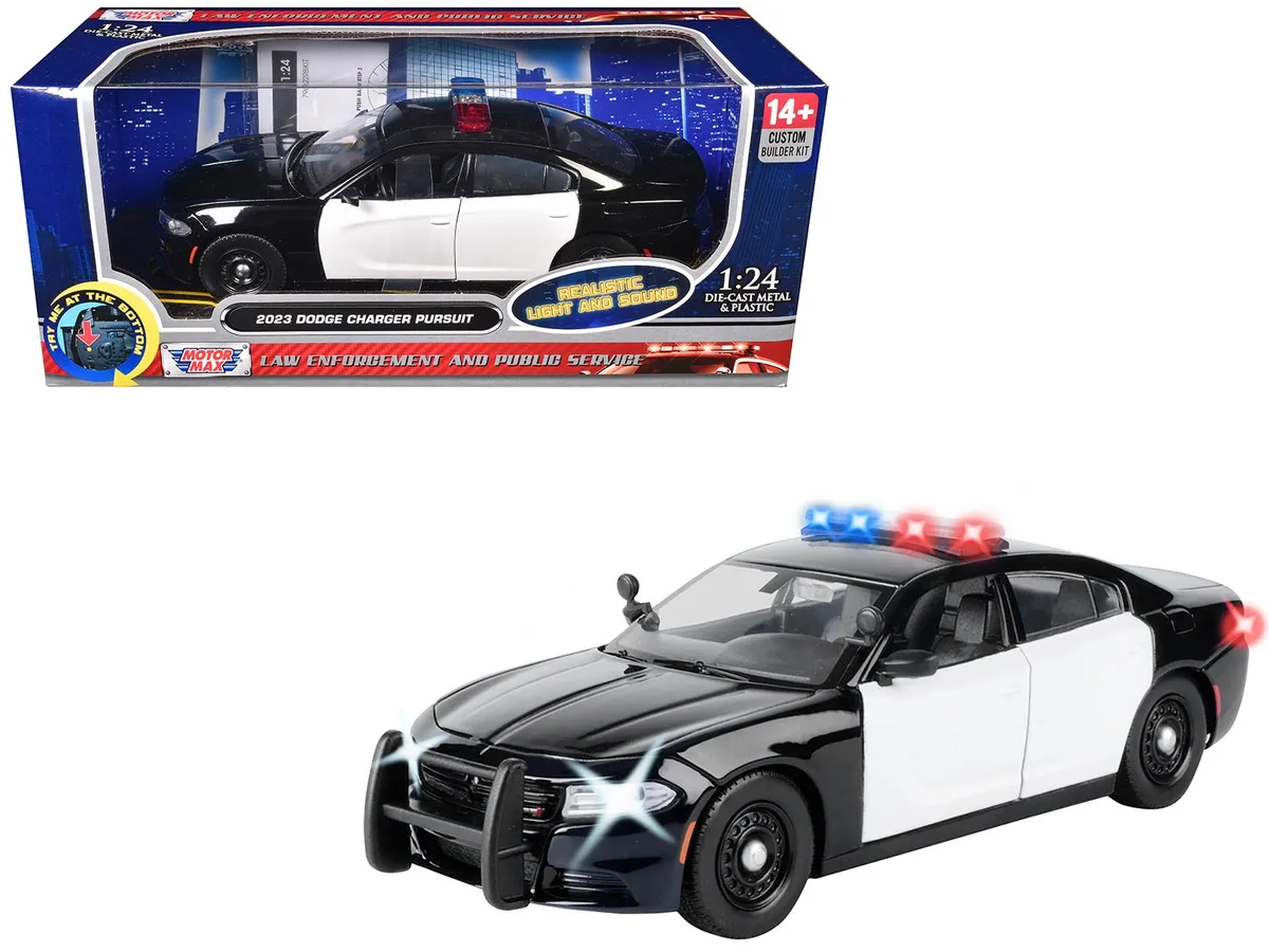 MOTORMAX MOTORMAX 2023 Dodge Charger Pursuit Police Car 1/24 Die Cast Builder's Kit — product photo