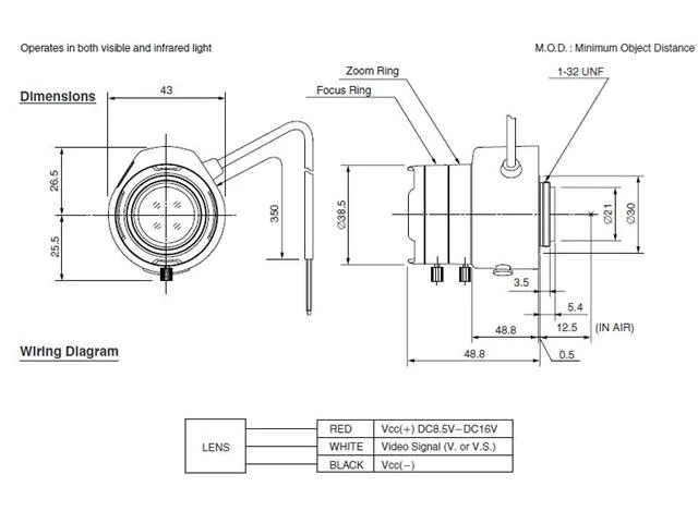 Computar Ganz Computar Ganz TG3Z3510AFCS-IR 3.5-10.5mm f1.0 Varifocal CCTV Camera Lens — product photo