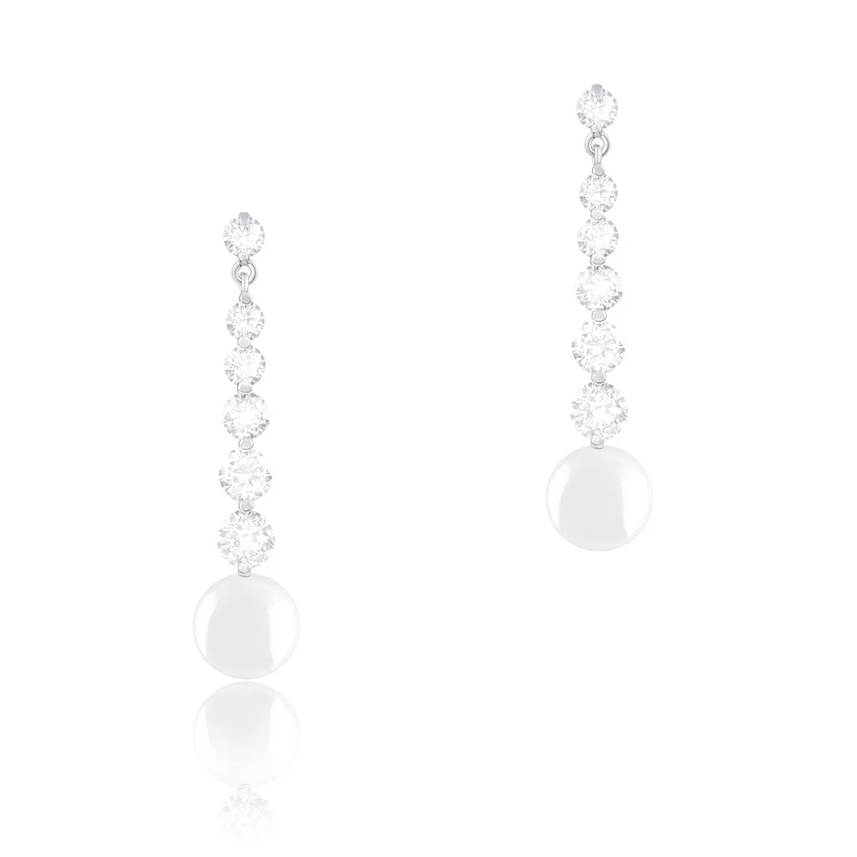 ORROUS &amp; CO ORROUS &amp; CO OR90706LCW 18K Gold Plated Pearl Drop Earrings 9-9.5mm — product photo