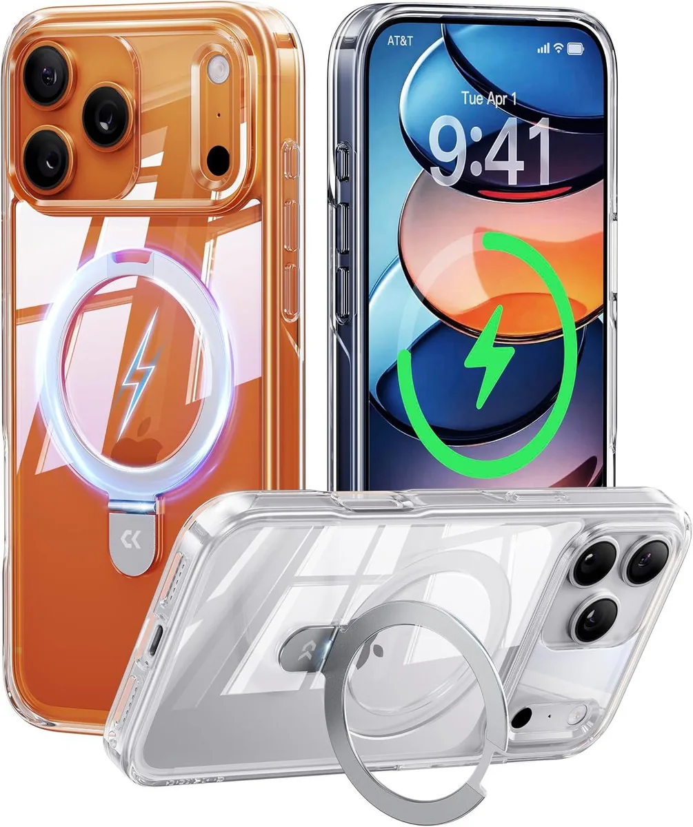 Transcend Transcend Ultra Magnetic Stand Case Clear for iPhone 17 Pro 6.3 inch — product photo