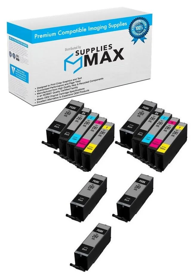 SuppliesMax SuppliesMax PGI-280XXL/CLI-281XXL Inkjet Combo Pack (7 BK, 2 C/M/Y) — product photo