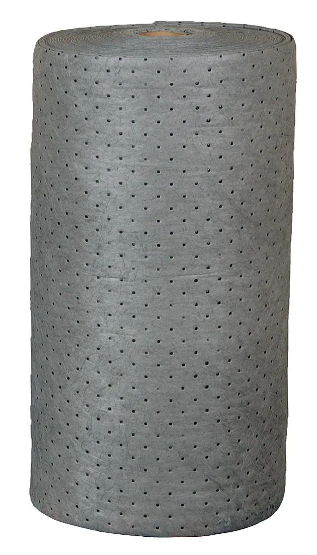 Gray polypropylene sorbent roll 30 in wide 150 ft long 48 gal capacity