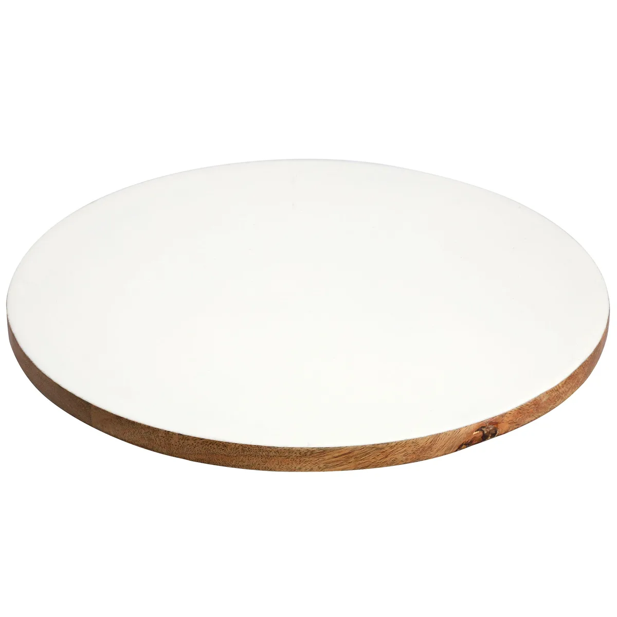 Gibson Home Gibson Home 14 Inch Wood Lazy Susan Serveware in White — product photo