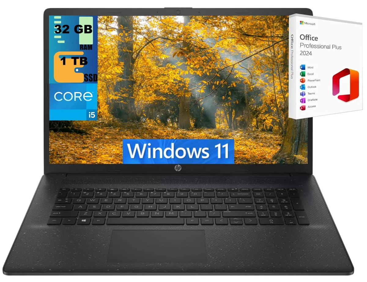 HP HP 17 laptop Core i5-1334U 32GB 1TB PCIe SSD 17.3" HD+ — product photo